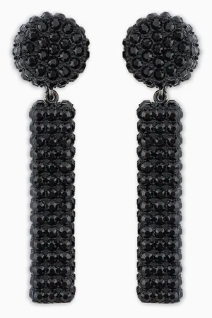 Emporio Armani Grandes boucles d’oreilles pendantes avec strass