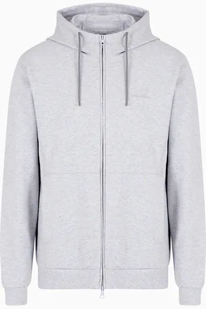 EA7 Sweat-shirt zippé à capuche Visibility en coton