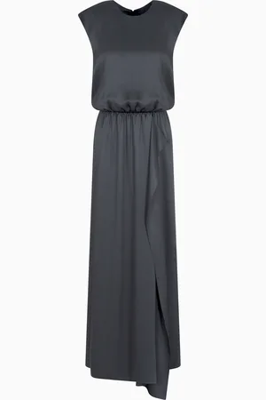 Giorgio Armani Robe longue en double satin de soie