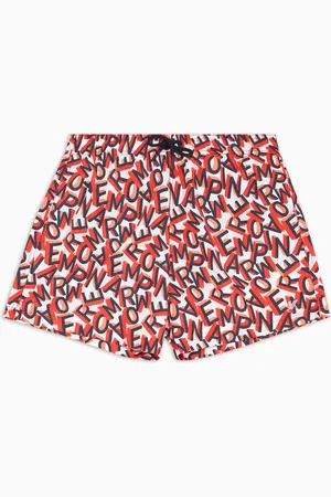 Emporio Armani Short de bain avec grande inscription all over