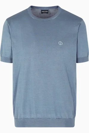 Giorgio Armani Pull à manches courtes en coton et soie