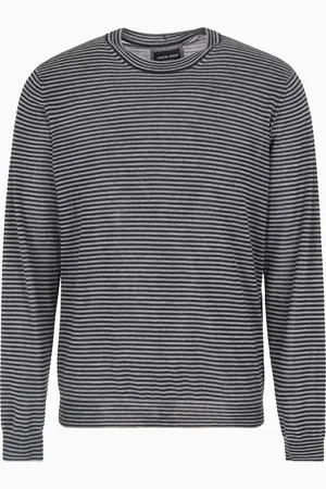 Giorgio Armani Pull ras-du-cou Icon en cachemire à motif rayé
