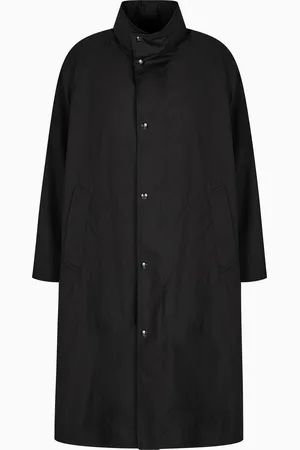 Giorgio Armani Trench-coat en toile technique de laine et soie