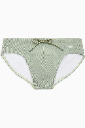 Emporio Armani Maillot de bain motif à rayures