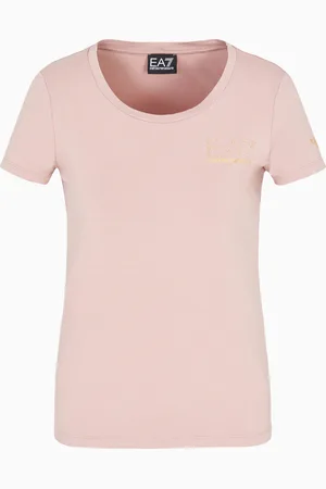 EA7 T-shirt à col rond Evolution en mélange de coton et modal stretch