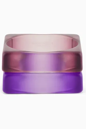 Emporio Armani Ensemble de 2 bracelets carrés rigides