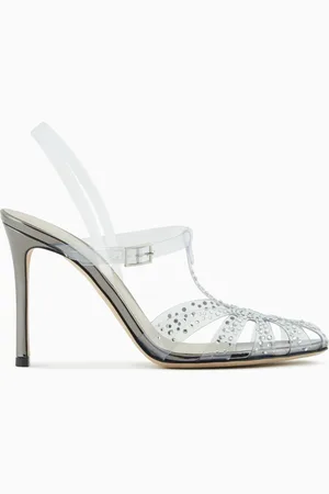 Giorgio Armani Sandales à talons en PVC avec strass
