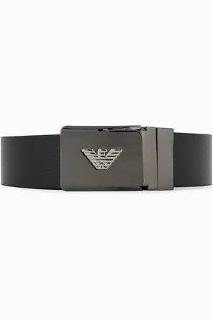 Emporio Armani Ceinture en cuir avec boucle logotypée en métal