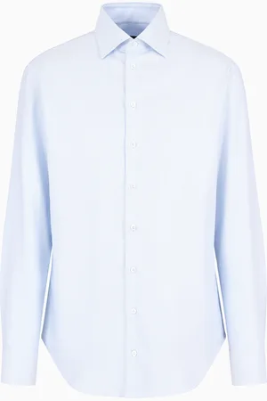 Giorgio Armani Chemise coupe classique en coton micro-armuré