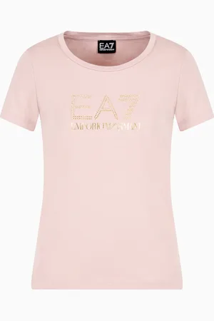 EA7 T-shirt grand logo Evolution en mélange de coton et modal stretch