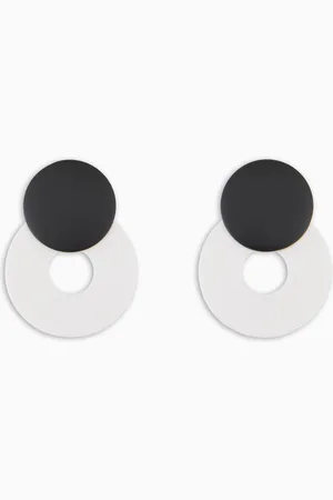 Emporio Armani Grandes boucles d’oreilles double cercle bicolore