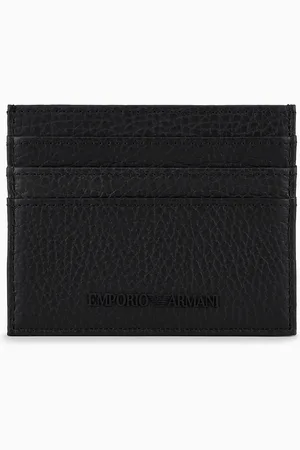 Emporio Armani Porte-cartes en cuir martelé