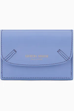 Giorgio Armani Mini portefeuille à trois volets la Prima en cuir liégé