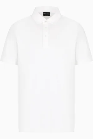 Giorgio Armani Polo en interlock de pur coton avec logo brodé