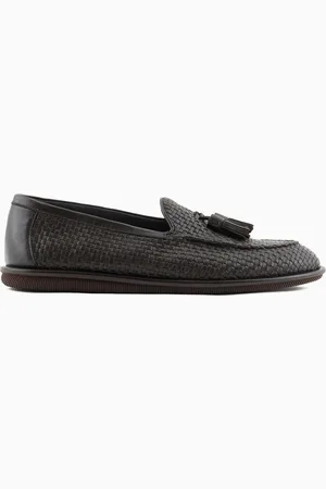 Giorgio Armani Mocassins en nappa tissé avec glands