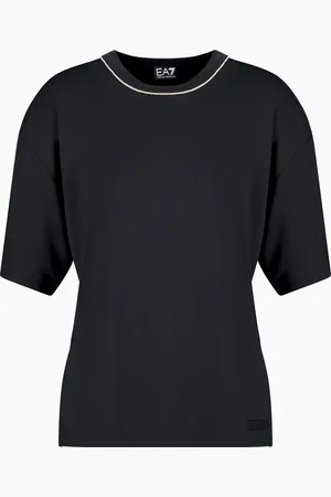 EA7 T-shirt à col rond Precious en mélange modal