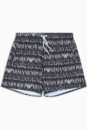 Emporio Armani Short de bain avec grand logo all over