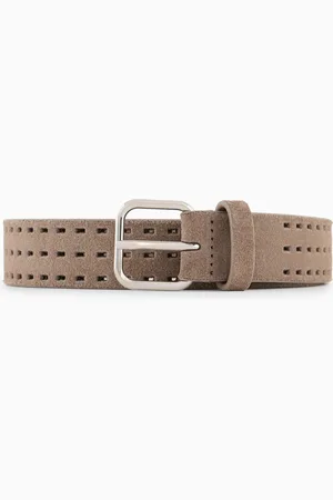 Giorgio Armani Ceinture en cuir suédé ajouré