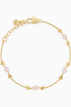 Emporio Armani Bracelet en fine chaîne en laiton couleur or