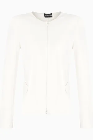 Emporio Armani Veste zippée en jersey ottoman