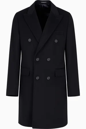 Emporio Armani Manteau à double boutonnage en pur cachemire