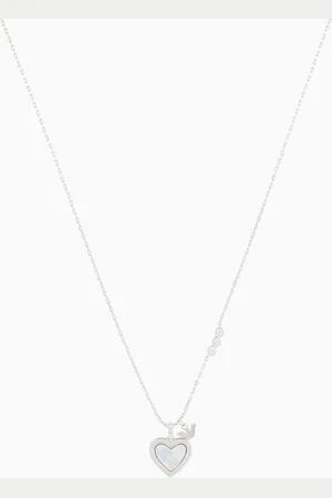 Emporio Armani Ensemble avec pendentif et boucles d’oreilles en laiton couleur argent