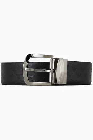 Emporio Armani Ceinture en cuir réversible avec monogramme all over