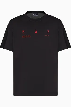 EA7 T-shirt ras-du-cou Graphic Series en tissu technique stretch