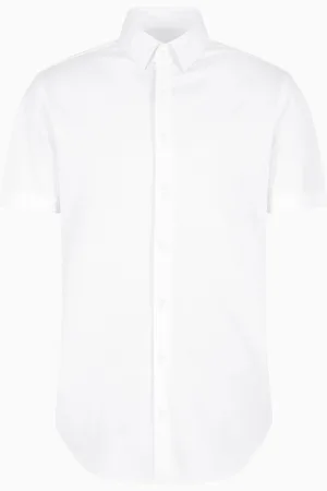 Giorgio Armani Chemise à manches courtes en jersey de coton