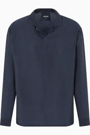 Giorgio Armani Chemise polo en cupro jacquard
