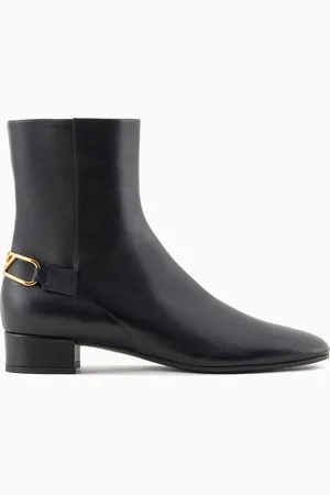 Emporio Armani Bottines en nappa avec plaque aigle
