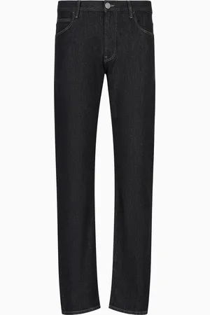 Giorgio Armani Pantalon 5 poches coupe classique en denim de coton stretch