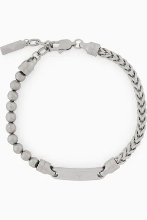 Emporio Armani Bracelet avec plaque en acier inoxydable