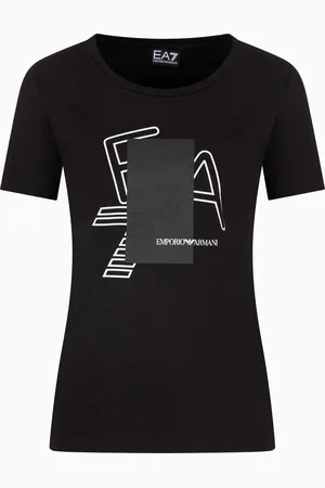 EA7 T-shirt ras-du-cou Logo Series en coton stretch