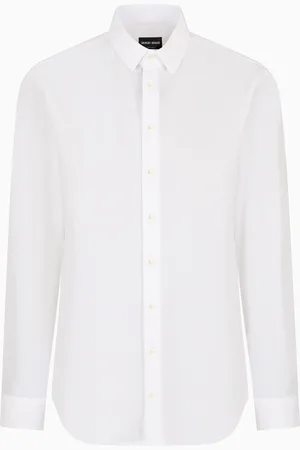 Giorgio Armani Chemise coupe classique en coton seersucker
