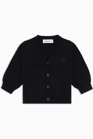 Emporio Armani Cardigan à col en V en laine mélangée