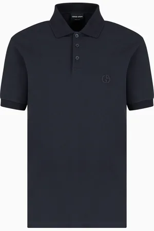 Giorgio Armani Polo en piqué de coton stretch