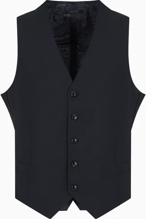 Giorgio Armani Gilet à simple boutonnage en laine vierge