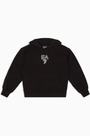 EA7 Sweat-shirt à capuche Visibility Girl en coton stretch