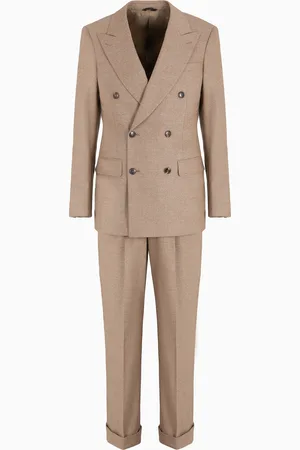 Giorgio Armani Costume croisé gamme Royal en laine vierge et cachemire stretch