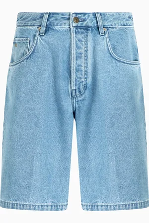 Emporio Armani Bermuda cinq poches en denim lavé