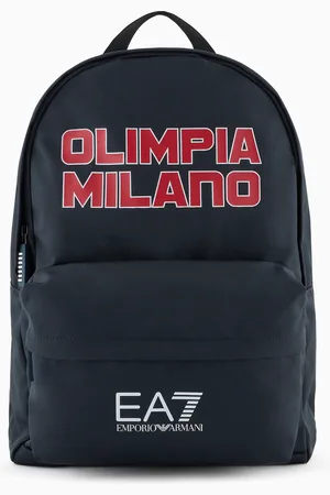 EA7 Olimpia Milano Sac à dos rond en tissu technique