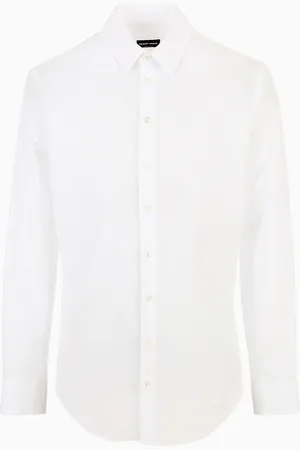 Giorgio Armani Chemise coupe classique en coton seersucker