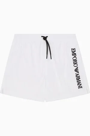 Emporio Armani Short de bain avec broderie logo verticale