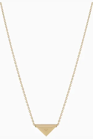 Emporio Armani Ensemble collier et boucles d’oreilles en acier inoxydable doré