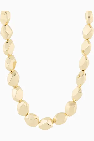 Emporio Armani Collier avec perles en laiton doré
