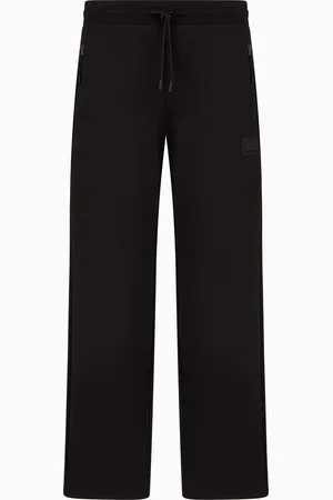 EA7 Pantalon en interlock de coton mélangé Lux Identity