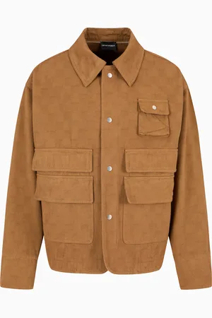Emporio Armani Blouson multi-poches en tissu effet denim