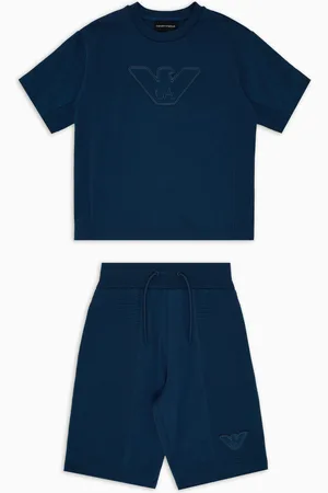 Emporio Armani Ensemble T-shirt et bermuda avec grand logo aigle