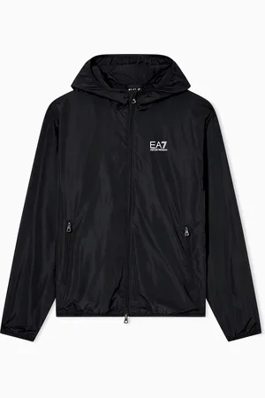 EA7 Blouson bomber à capuche Core Identity en tissu technique recyclé